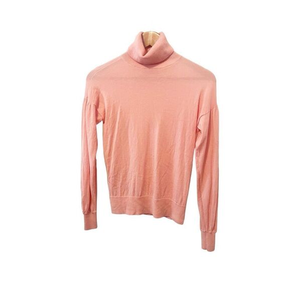 Ann Taylor Pink Merino Wool Cowlneck Sweater‎ - Picture 1 of 4